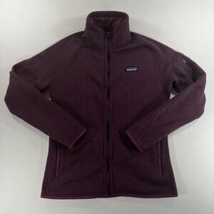 Patagonia Better Sweater Full Zip Jacket Fleece Lined Womens M Burgundy Outdoor
